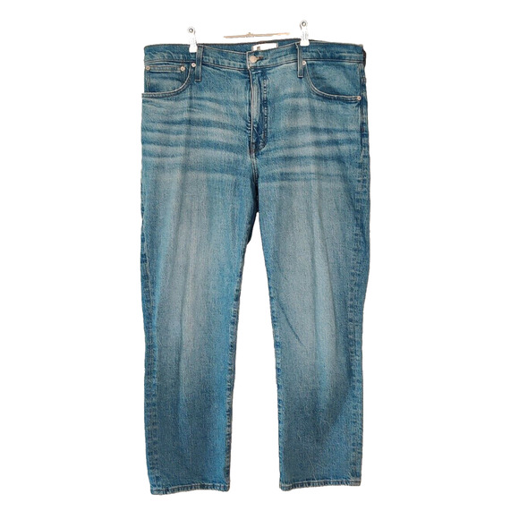 Lot of 2 Madewell Womens Jeans Size 33 Perfect Wide Leg Crop & Midrise Straight - Picture 10 of 16